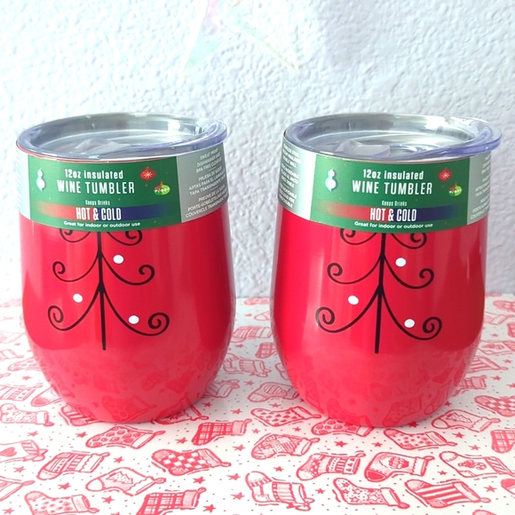 Cambridge Other - New Set of 2 Holiday Wine Drink Tumblers